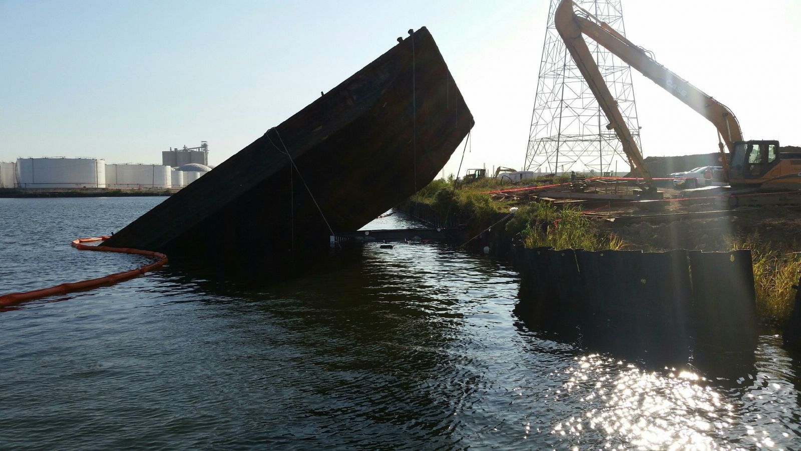 Tug Barge Sinks in Houston Ship Channel